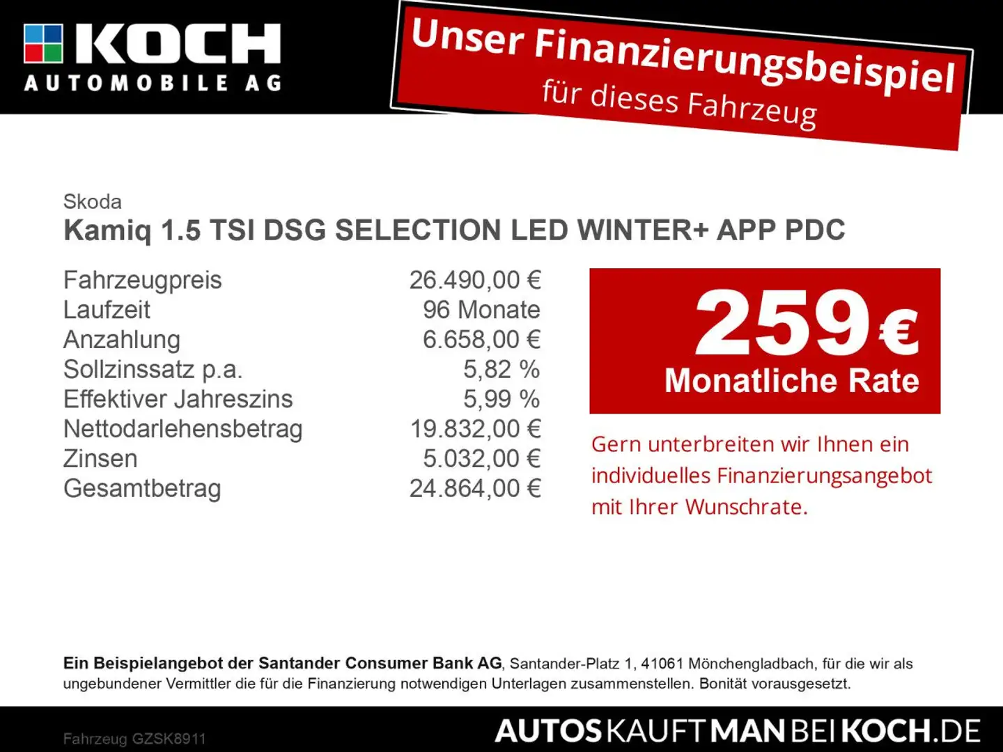 Skoda Kamiq 1.5 TSI DSG SELECTION LED WINTER+ APP PDC Schwarz - 2