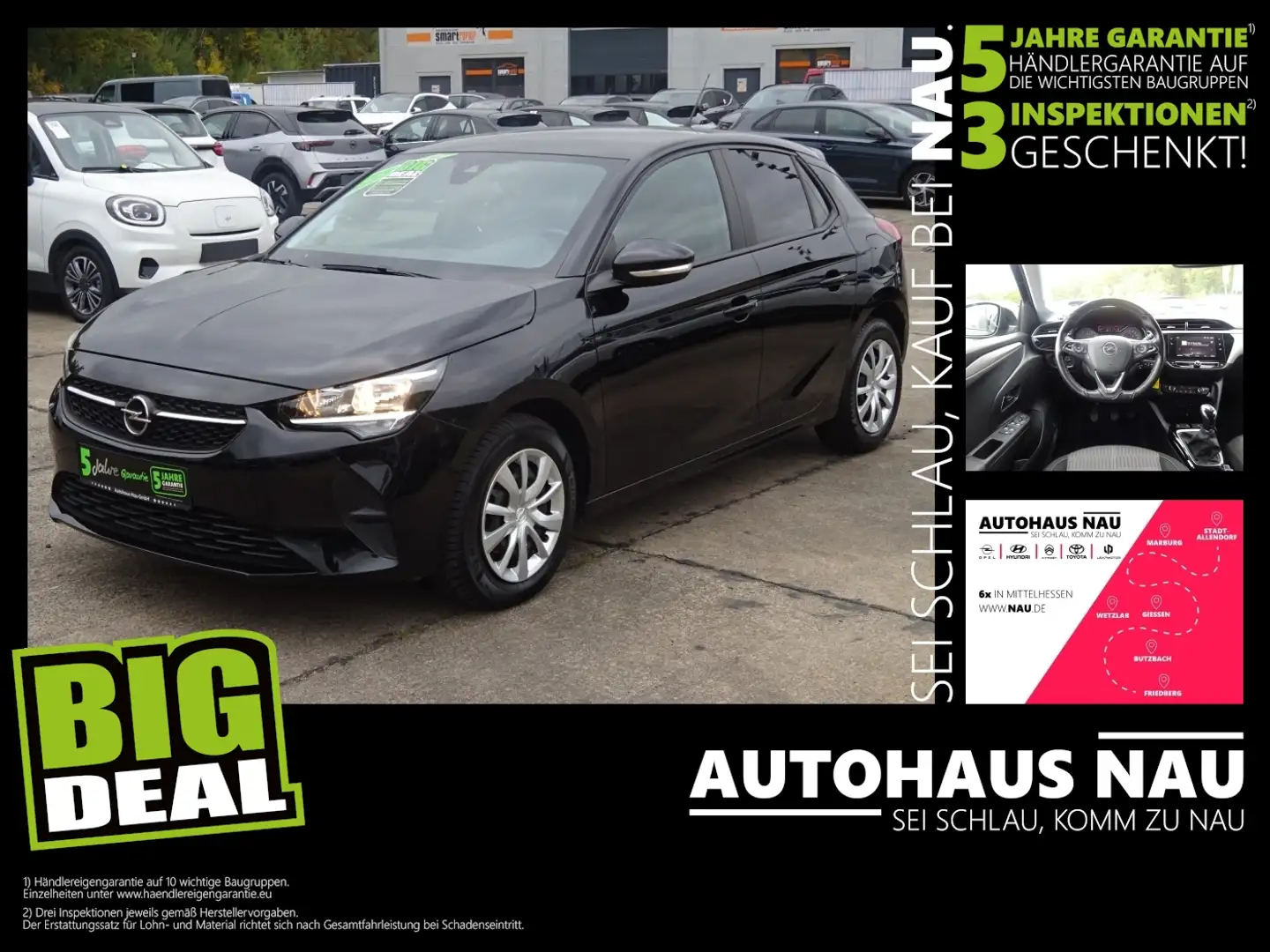 Opel Corsa 1.2 Edition Inspektionspaket BigDeal! Schwarz - 1