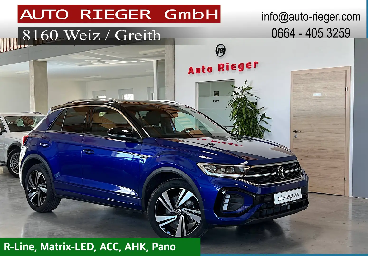 Volkswagen T-Roc R-Line 4Motion AHK, Navi, ACC, Kamera, Matrix-LED Blau - 1