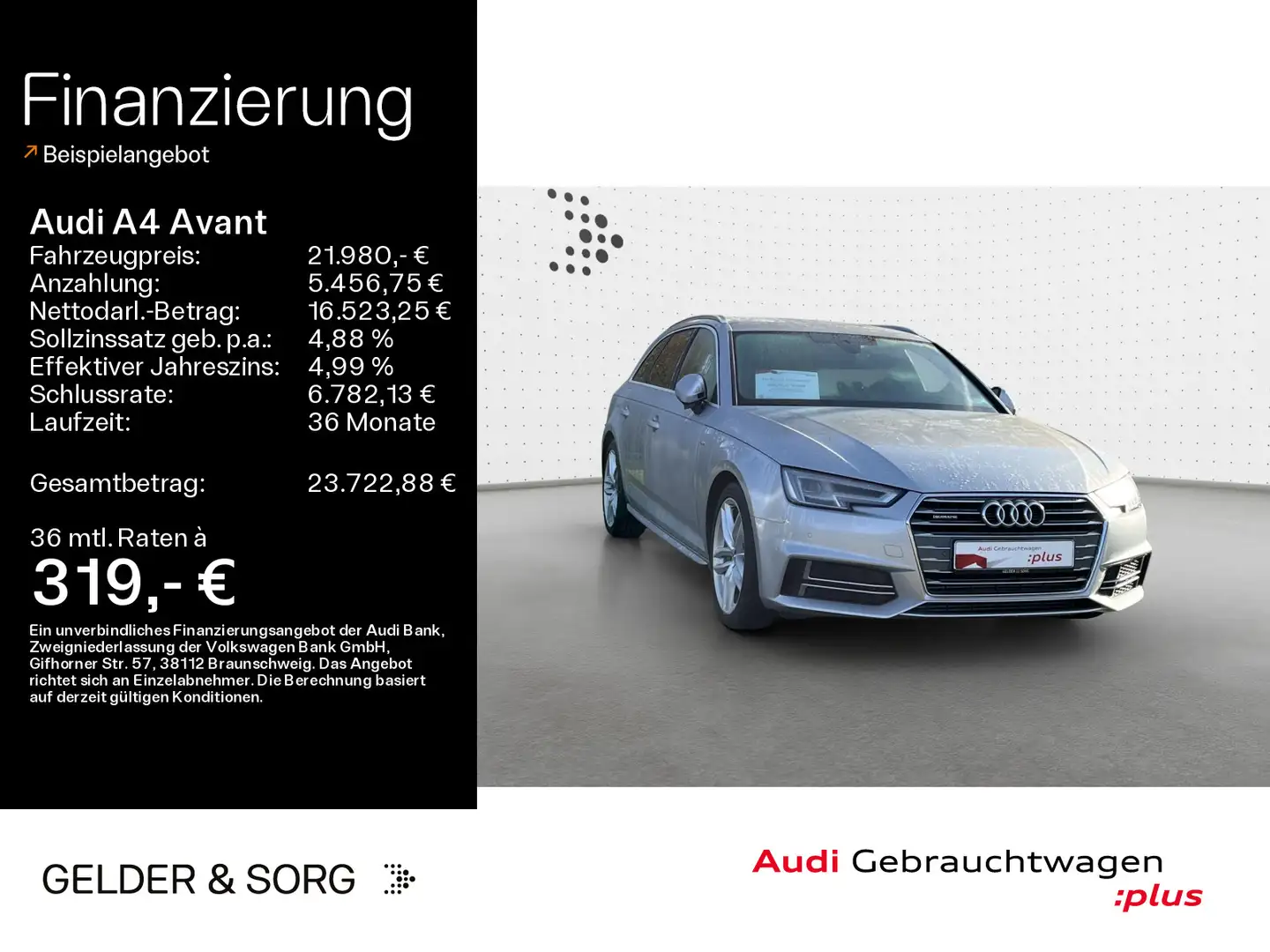 Audi A4 3.0 TDI qu. S line Stand*RFK*Virtual*LE Zilver - 1