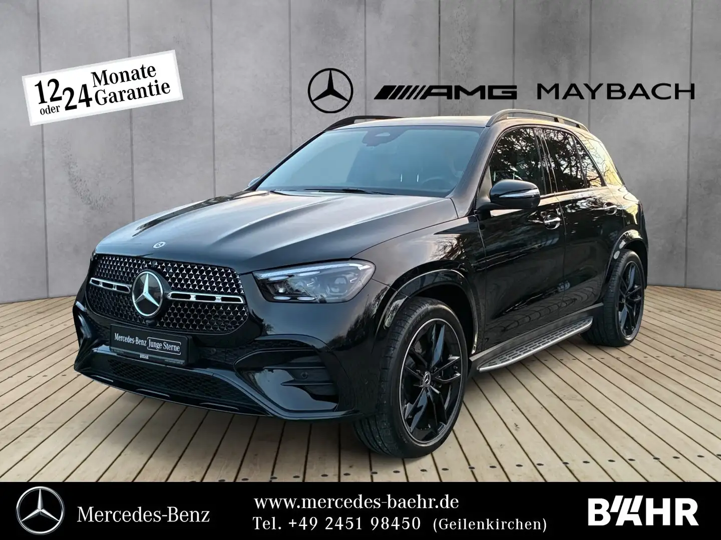 Mercedes-Benz GLE 450 GLE 450 d 4M AMG+Night/Airmatic/Pano/AHK/LMR22" Schwarz - 1