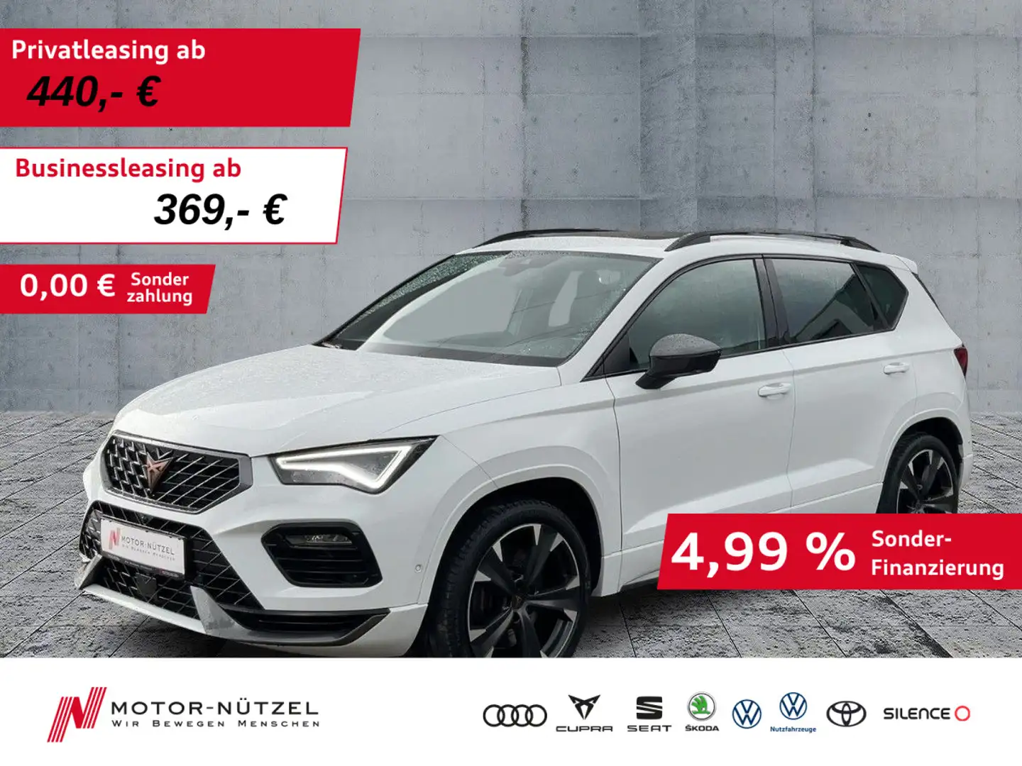 CUPRA Ateca 2.0 TSI DSG 4DRIVE LED+NAVI+PANO+KAMERA Weiß - 1