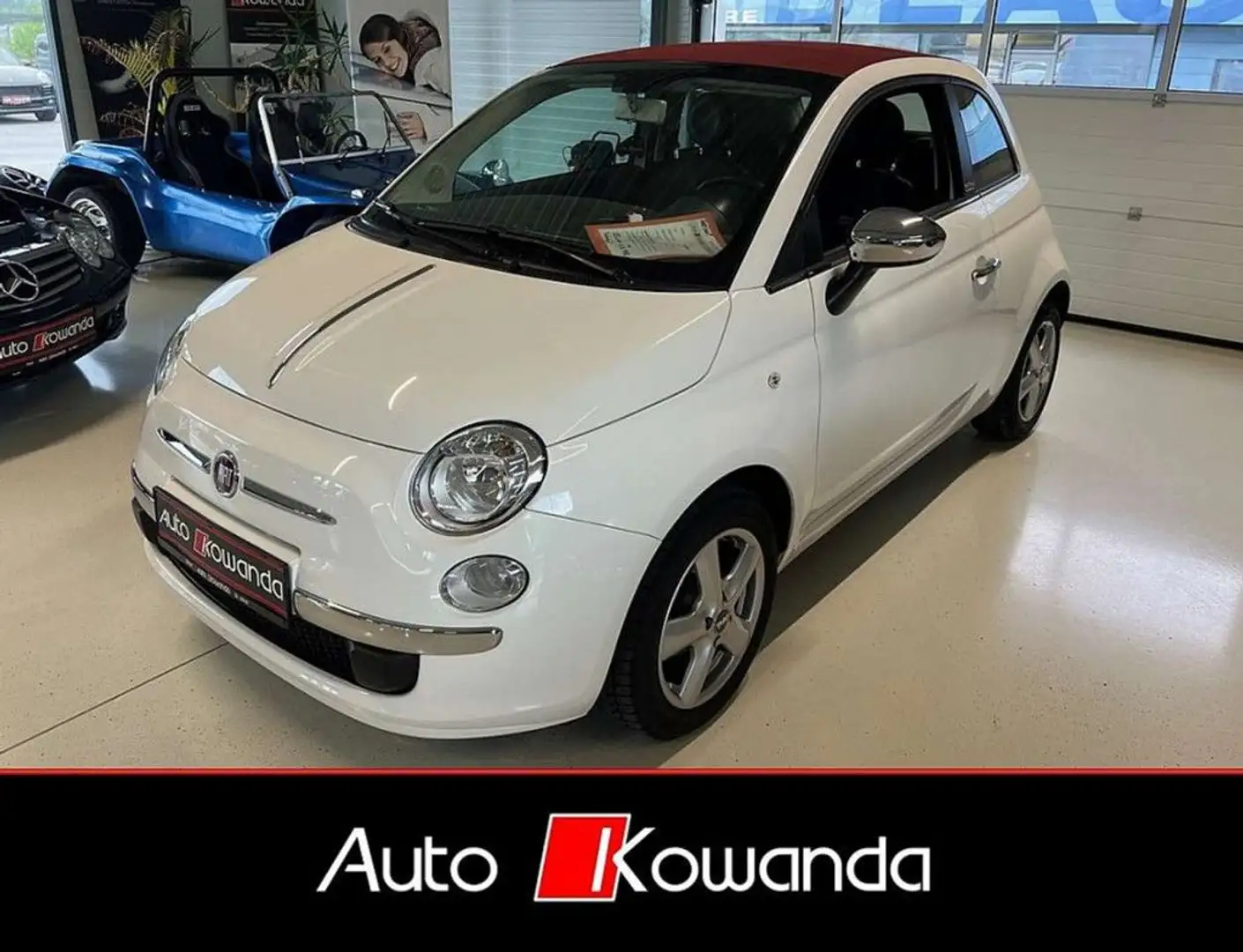 Fiat 500C Cabrio 1,2 69 Lounge -Super Ausstattung Weiß - 2