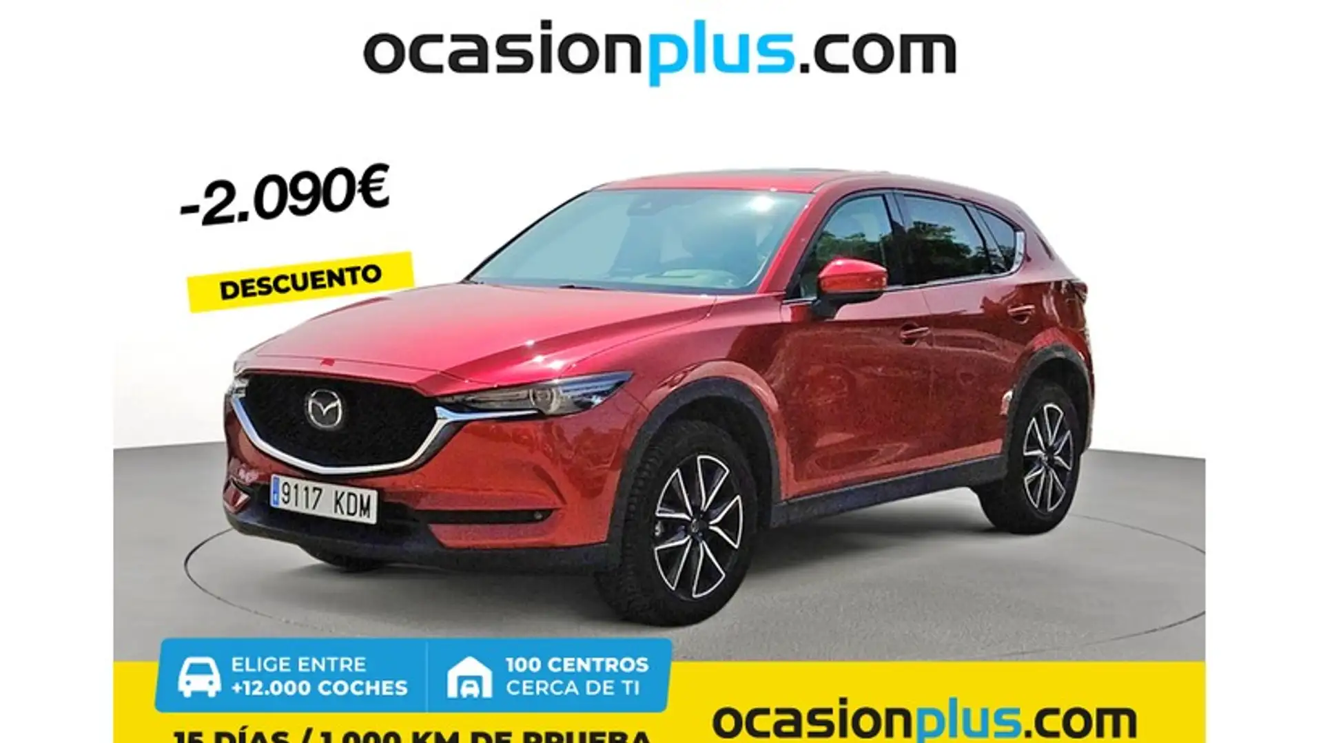 Mazda CX-5 2.5 Zenith Cruise+Roof+White Leather 4WD Aut. 143k Rojo - 1