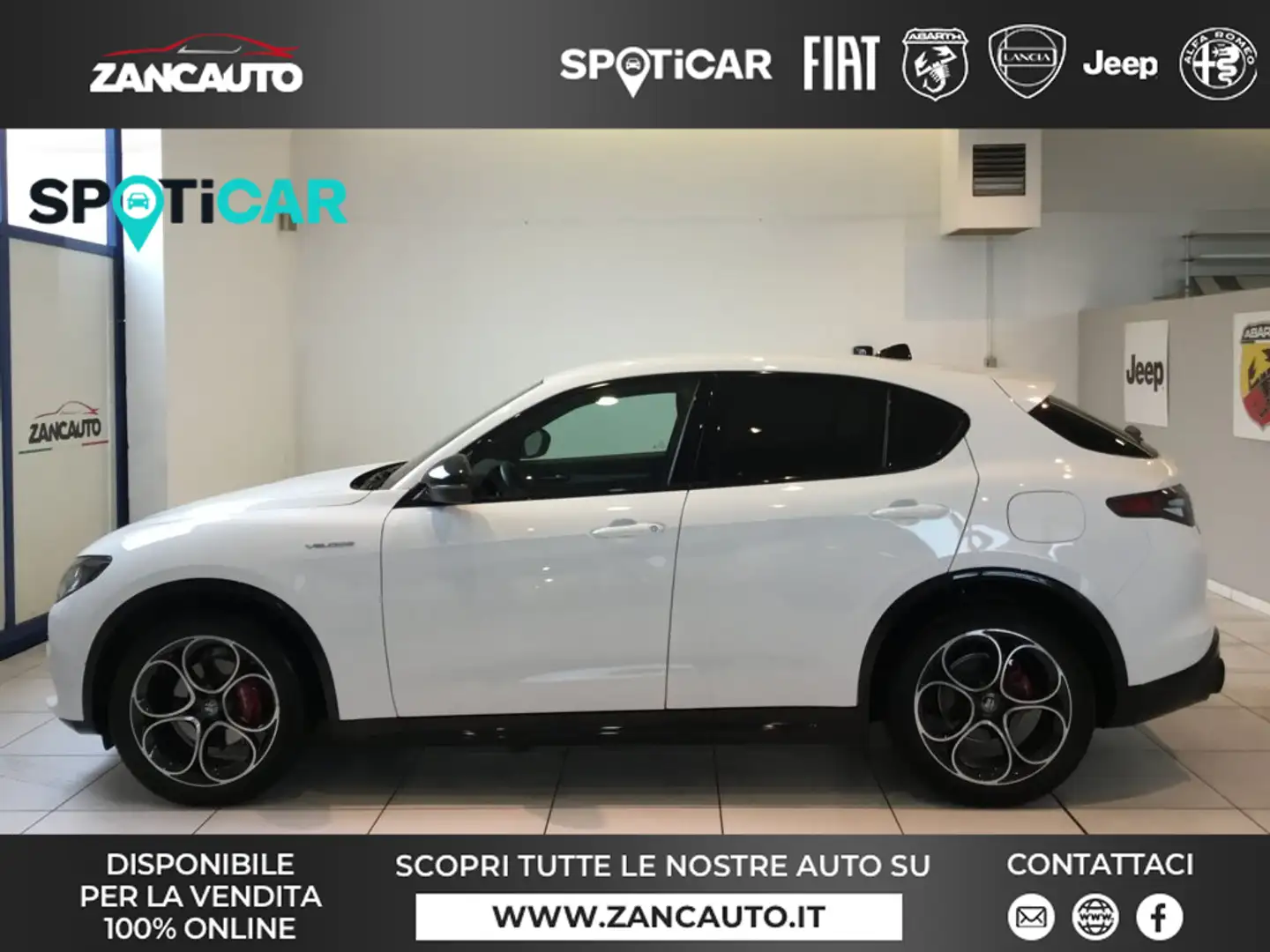 Alfa Romeo Stelvio 2.2 Turbodiesel 210 CV AT8 Q4 Veloce MY24 Blanc - 1
