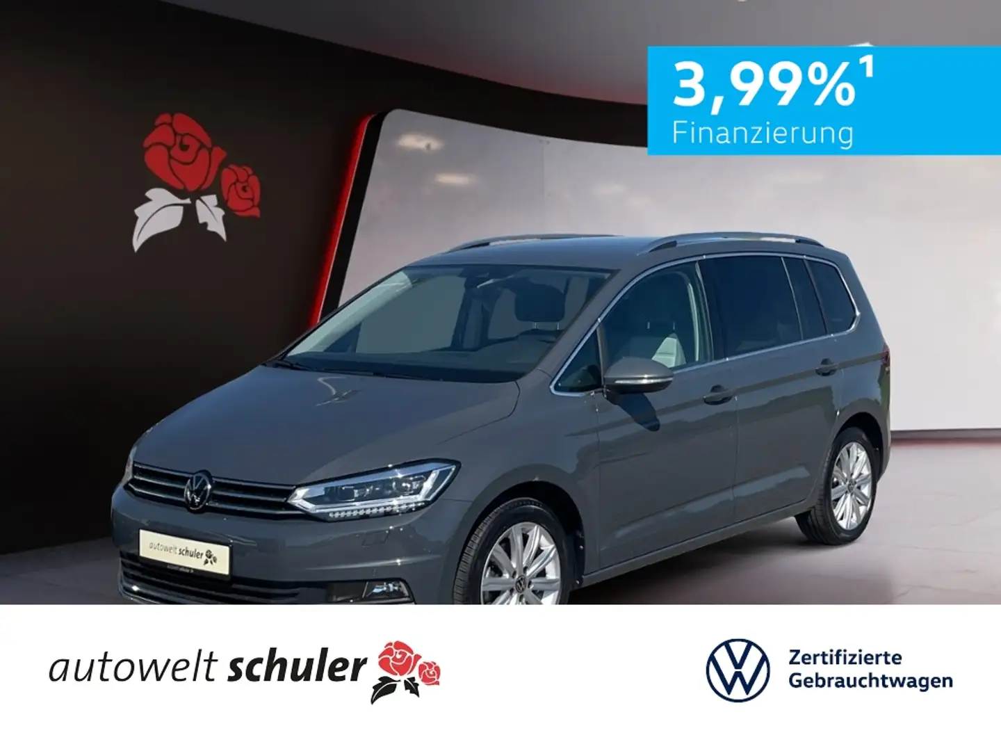 Volkswagen Touran 2,0 TDI DSG Highline 7-Sitzer AHK LED Grau - 1