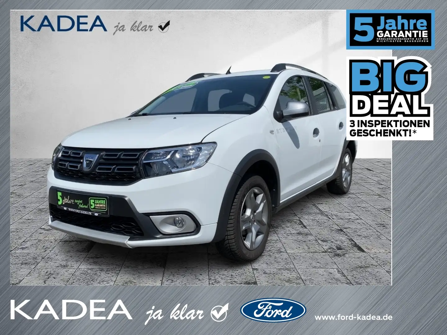 Dacia Logan II Kombi 0.9 Stepway Navi|Parksensorenr Weiß - 1