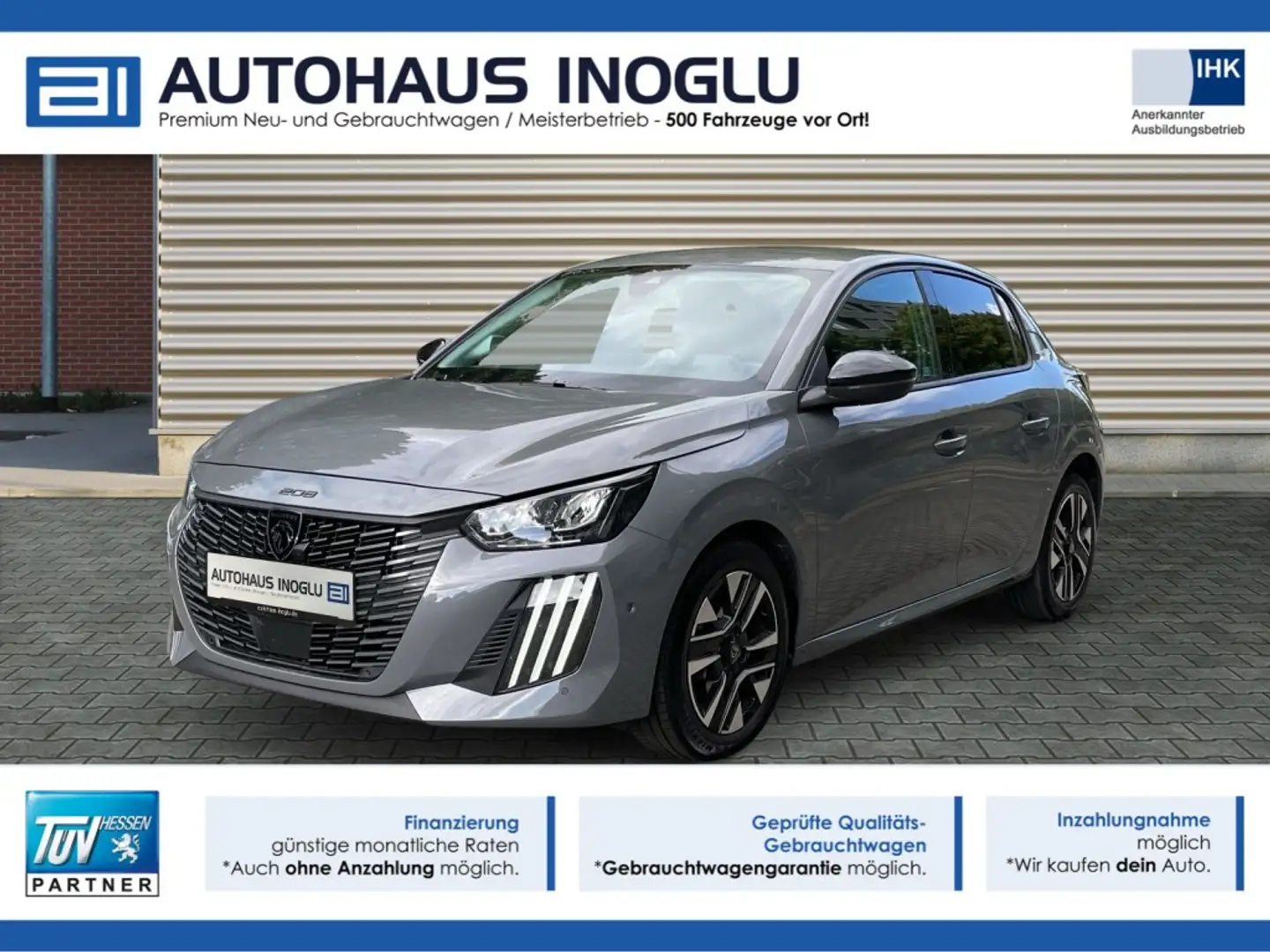 Peugeot 208 1.2 Allure Multimedia+LED+360° Kam+ACC+DAB+PDC+ Grau - 1