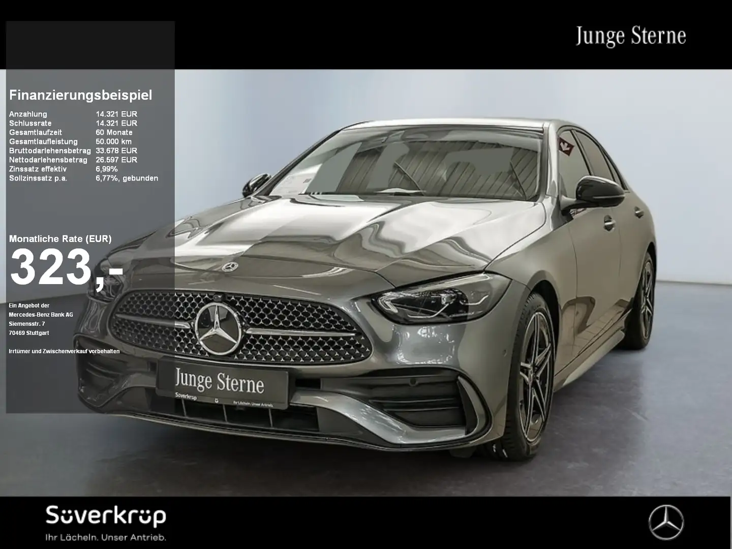 Mercedes-Benz C 180 , AMG NIGHT SPUR KAMERA PDC SHZ MEMO SHD Grau - 1