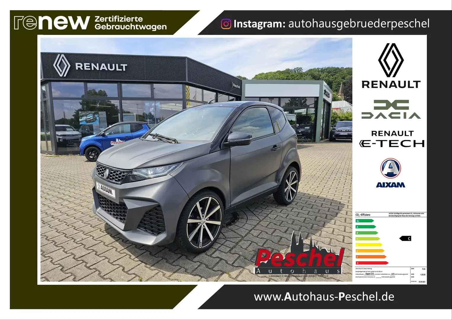 Aixam GTO City GTO 45 16" Alu Kamera LED 7" Touchdisplay Grigio - 1