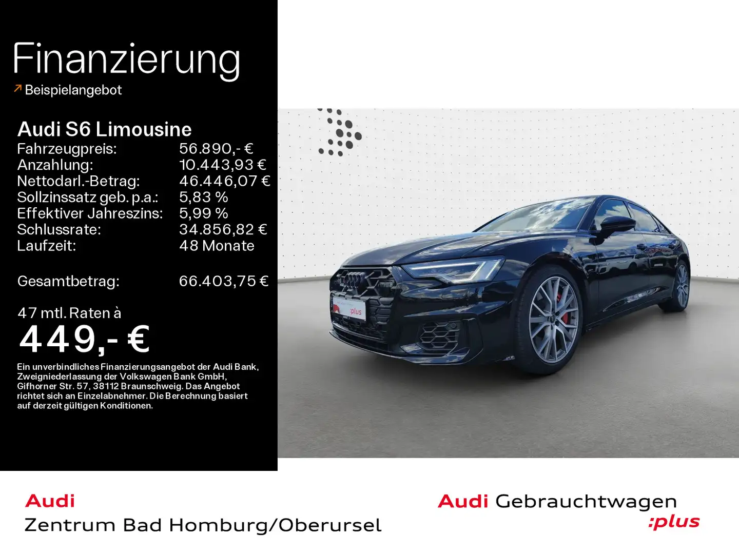 Audi S6 3.0 TDI quattro*B&O*Pano*Rückfahrka Schwarz - 1