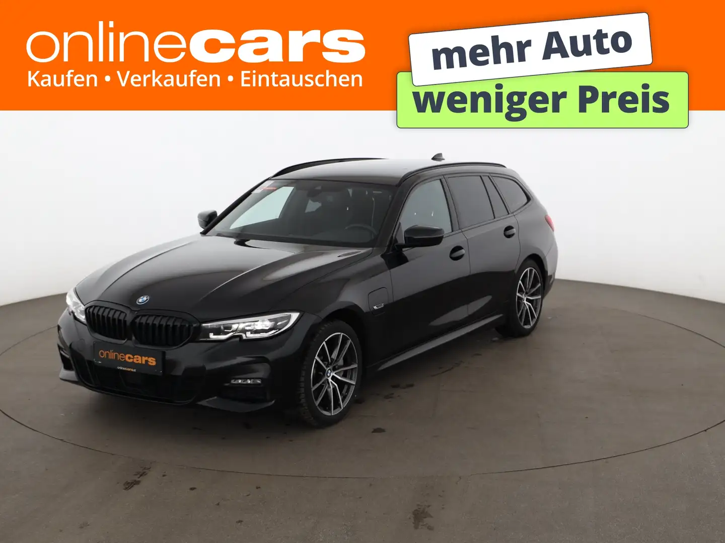 BMW 330 e Touring M-Sport Aut LED AHK RADAR LEDER NAVI Schwarz - 1