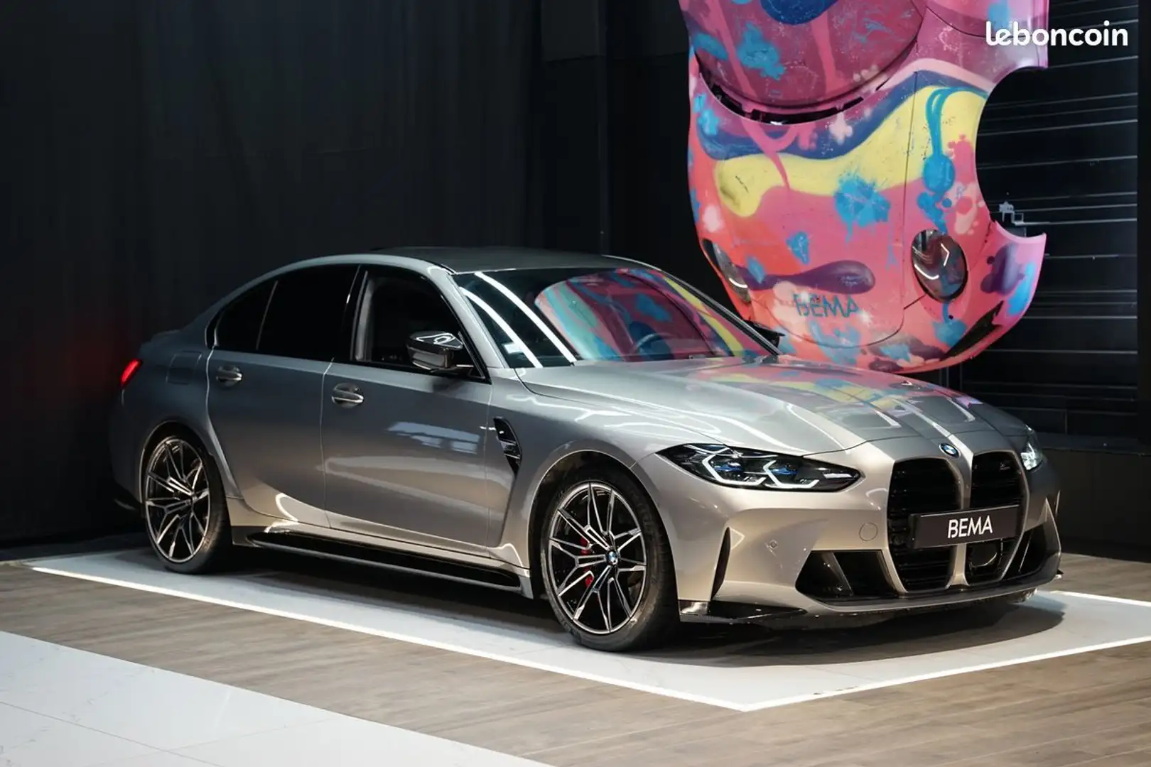 BMW M3 (G80) Competition 510cv BVA8 | Malus Payé Sièges Baquets Phares Laser Carbone extérieur Harman Kardon À partir de 980-Moi Gris - 1