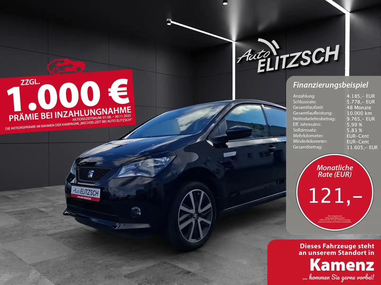 SEAT Mii electric Edition Power-Charge Navi Climatronic ... Schwarz - 1