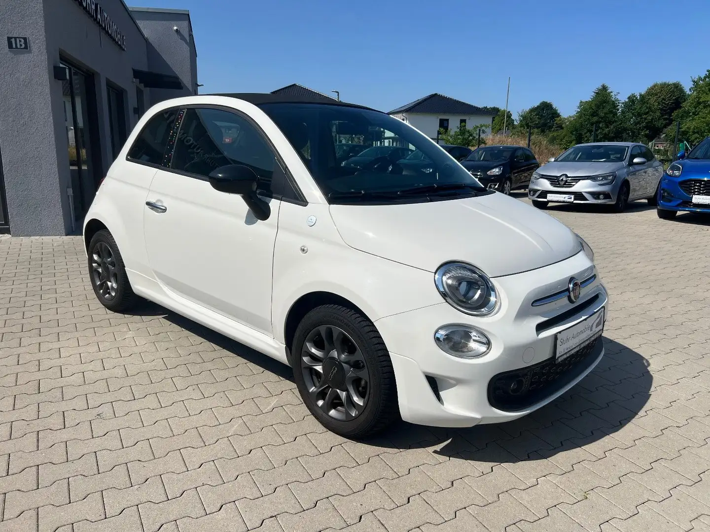 Fiat 500C Hey Google PDC AppleCare Leder Weiß - 2