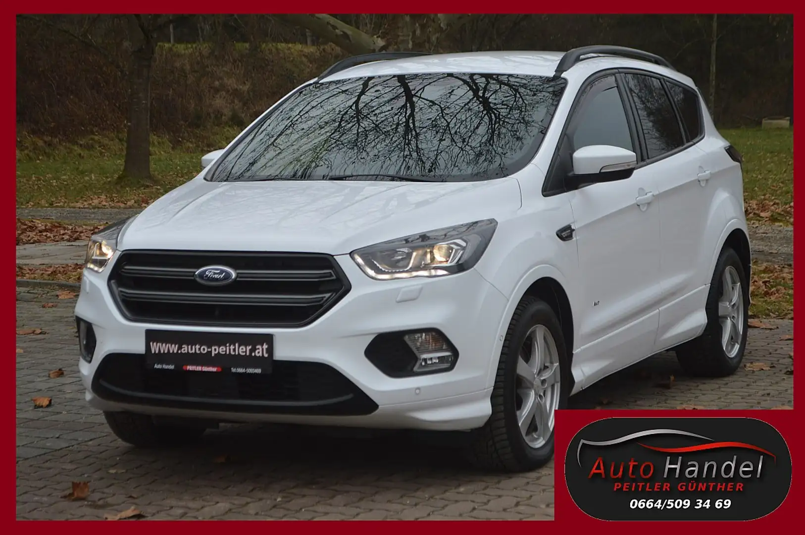 Ford Kuga 2,0 ST-Line Aut. AWD+NAVI+XENON+AHK+TEL Weiß - 1