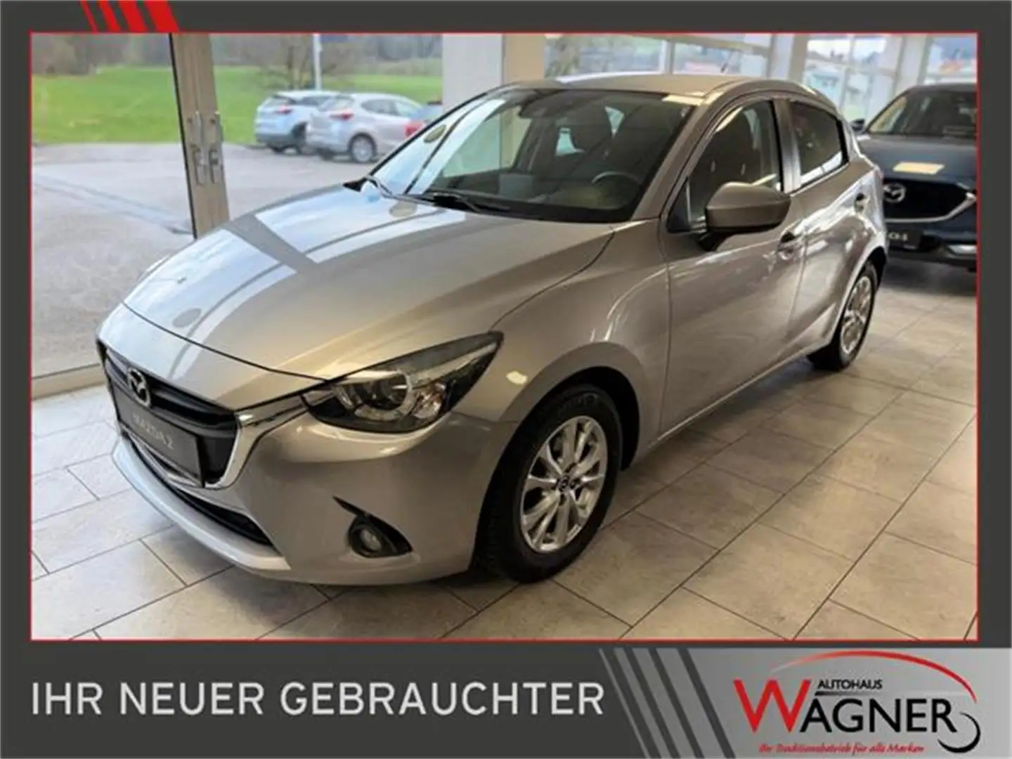 Mazda 2 G90 Revolution servicegepflegt Silber - 1