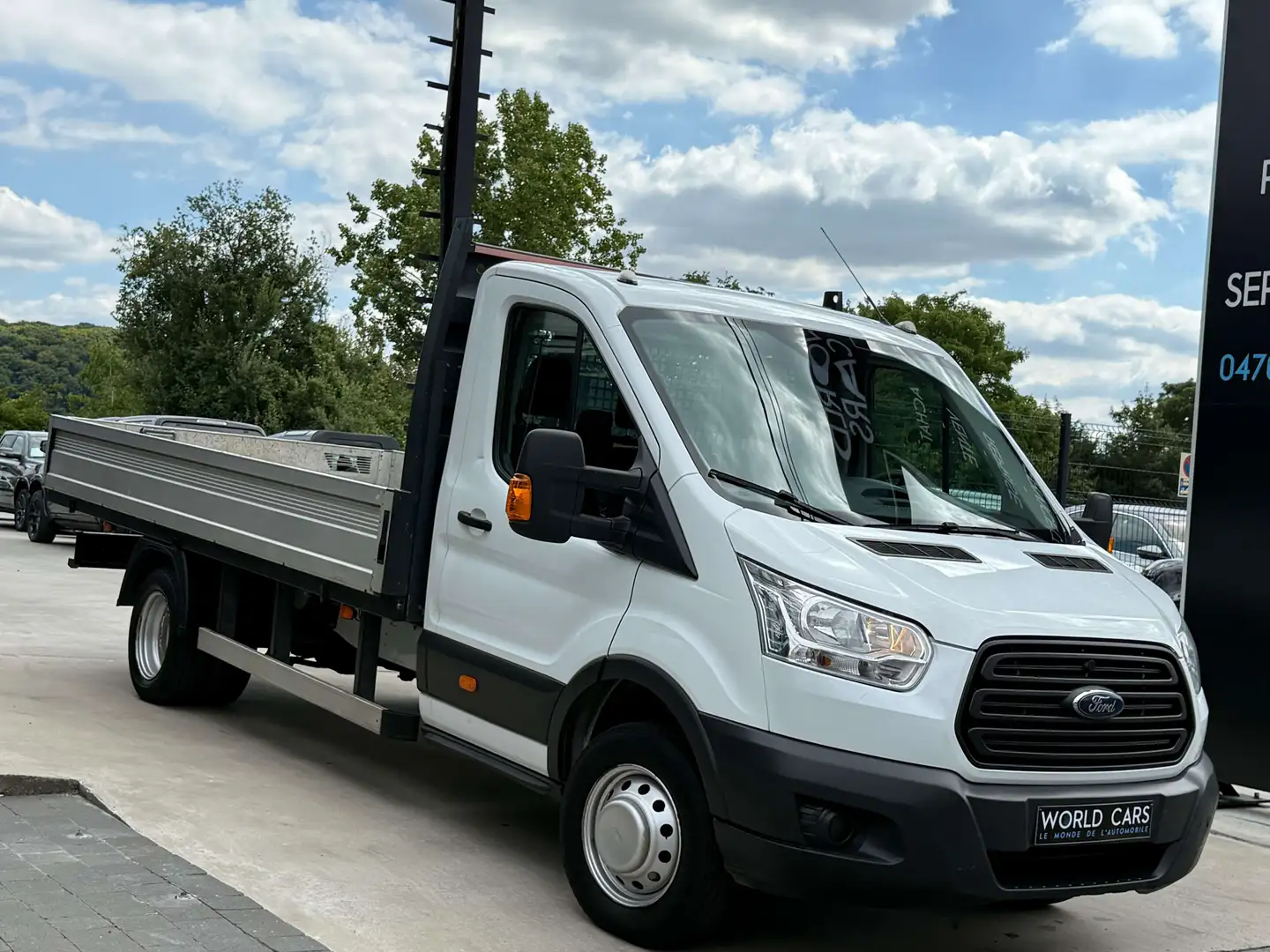 Ford Transit 2.2 TDCi L4 TVAC*BTWIN BENNE LONG CHASSIS AIRCO Blanc - 2