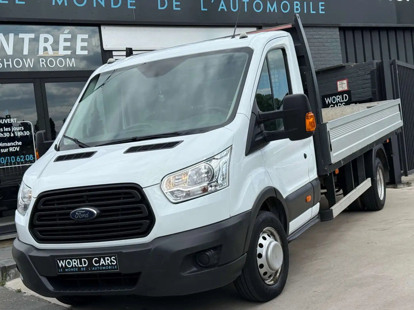 Ford Transit 2.2 TDCi L4 TVAC*BTWIN BENNE LONG CHASSIS AIRCO Blanc - 1