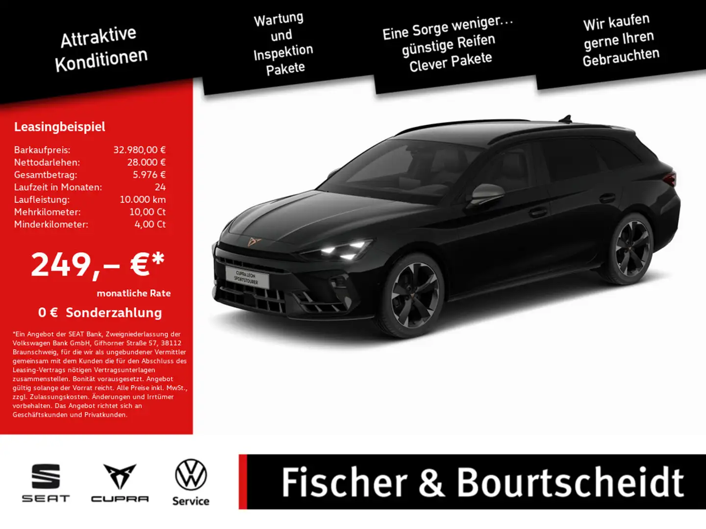 CUPRA Leon Sportstourer 1.5 eTSI 110 kW FACEL. LED Schwarz - 1