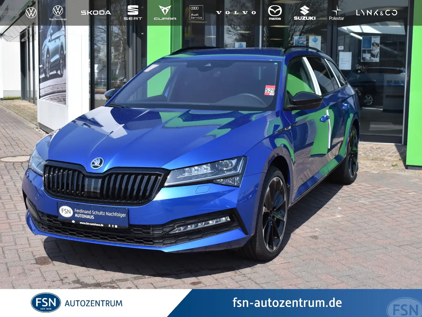 Skoda Superb Combi TDI Sportline DSG LED Navi SHZ PDC Blu/Azzurro - 1