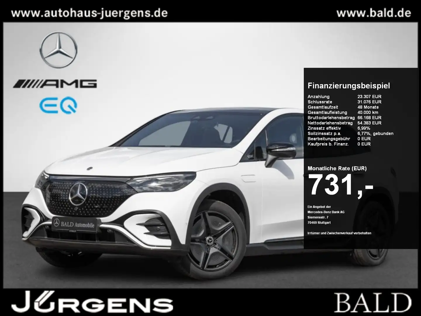 Mercedes-Benz EQE 350 + SUV AMG/Digital/Pano/AHK/Burm3D/360/20" Blanco - 1