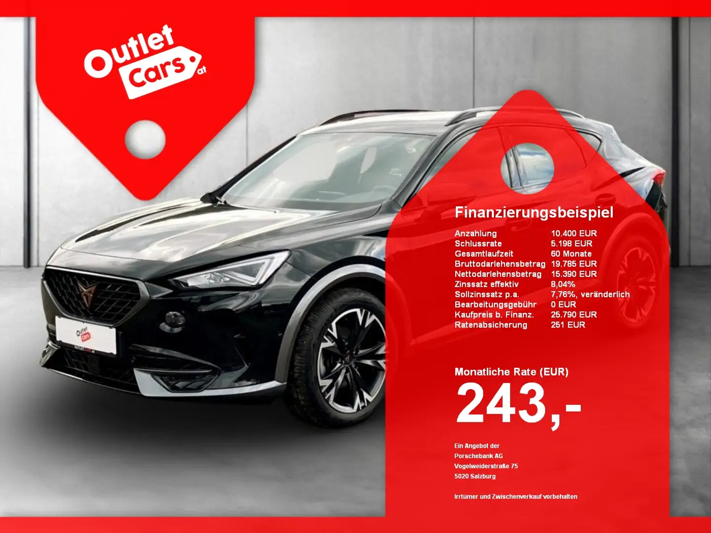 CUPRA Formentor 2.0 TDI 4Drive PANO+RADAR+LED+LEDER+DCC Schwarz - 1