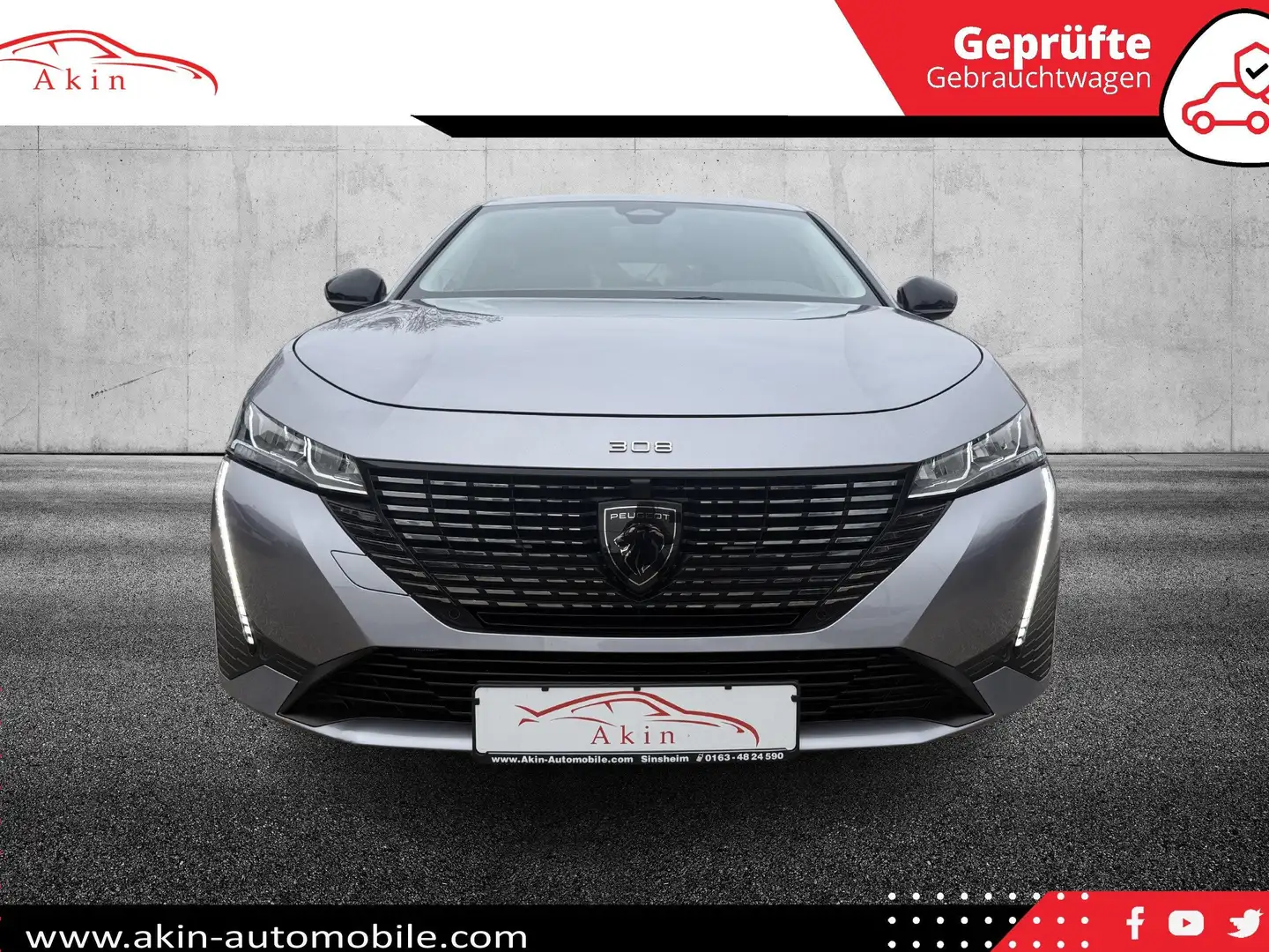 Peugeot 308 LED/LEDER/NAVI/SHZ/TEMP/KAMERA/PDC/ACC Grau - 2