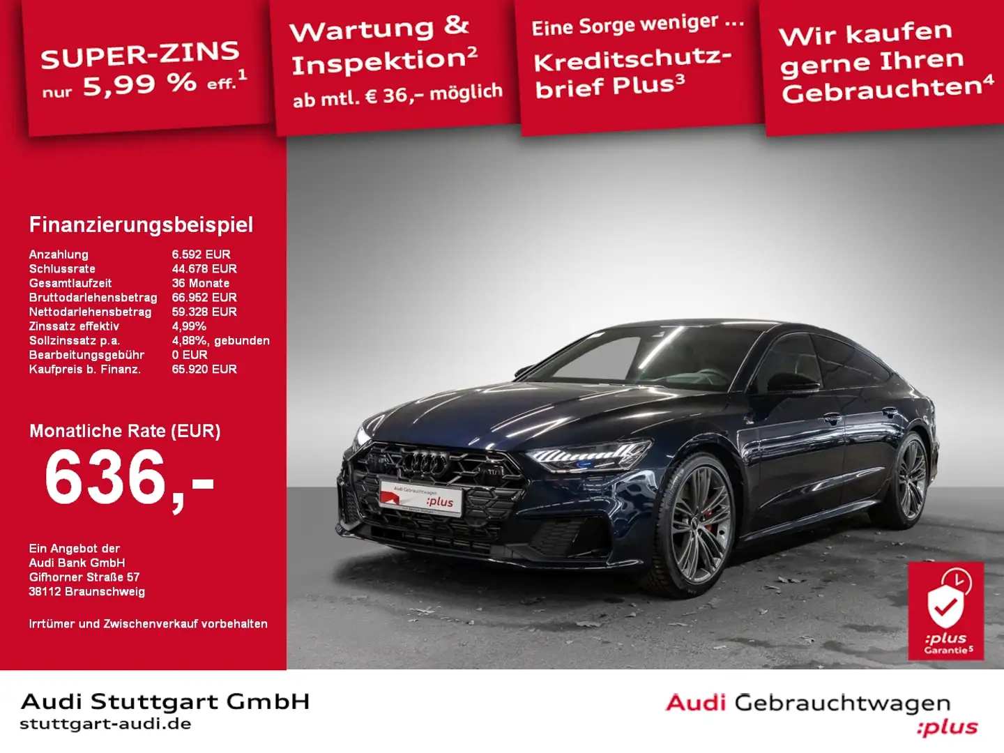 Audi A7 Sportback TFSI e 55 quattro S tronic Matrix Albastru - 1