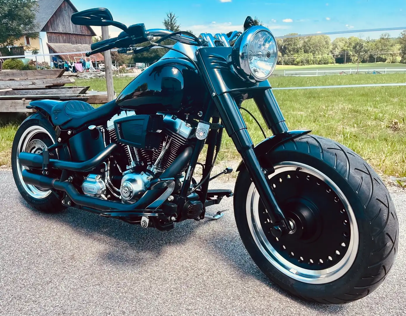 Harley-Davidson Fat Boy Fat Boy Spezial FLSTFB - Custom-Bike Чорний - 1