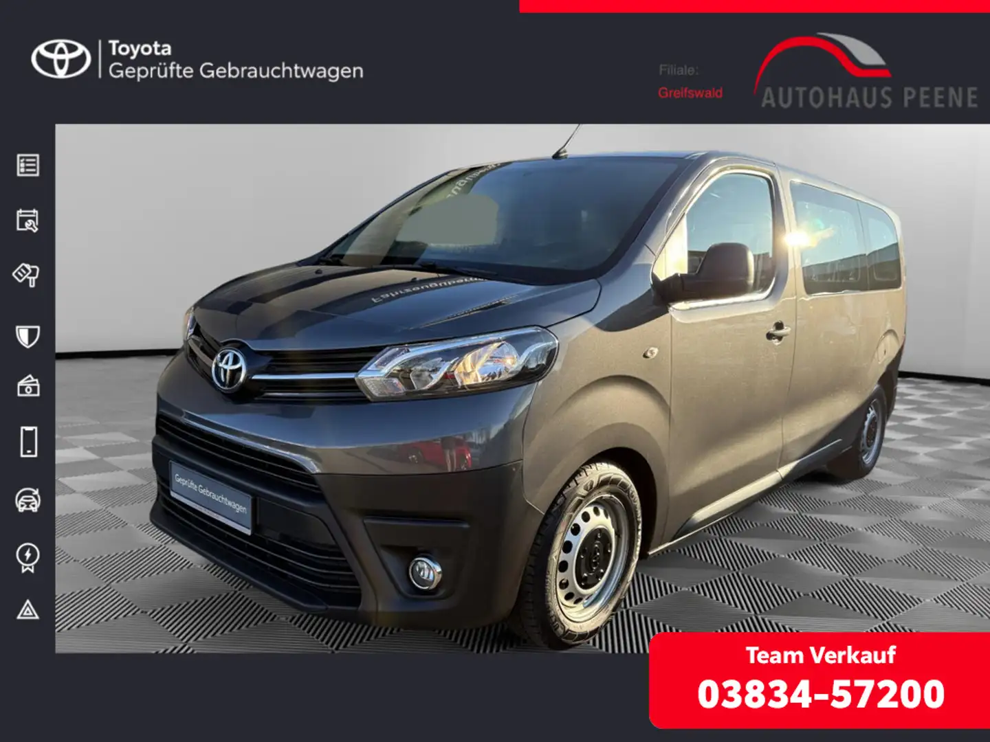 Toyota Proace 1.5 L1 Kombi Comfort Šedá - 1