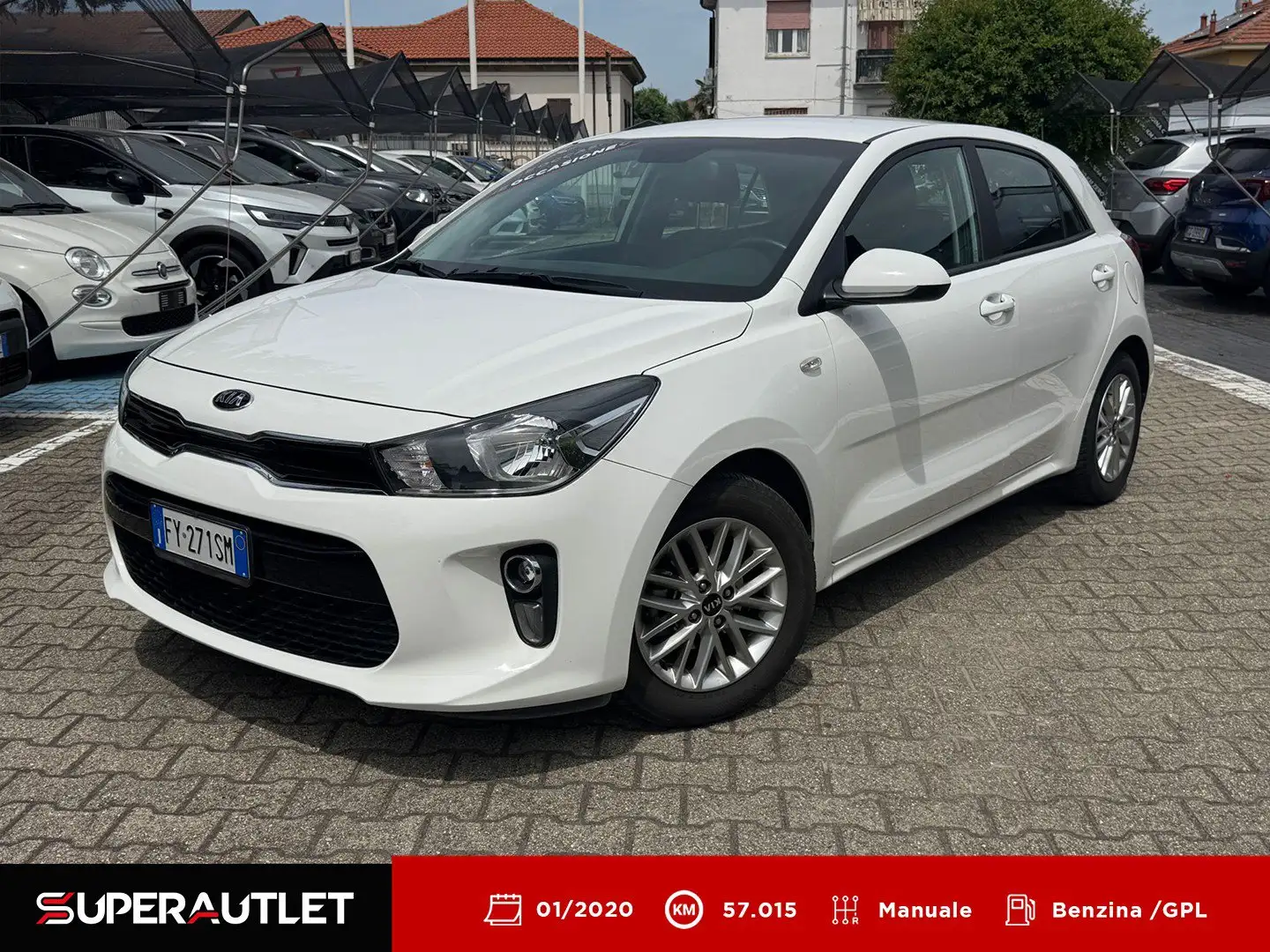 Kia Rio 5 Porte 1.2 MPi 82cv Evolution 2WD Blanc - 1