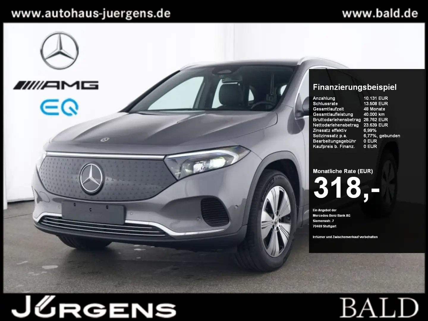 Mercedes-Benz EQA 300 4M Progressive/LED/Cam/Memo/Totw/Mopf/18 Grijs - 1