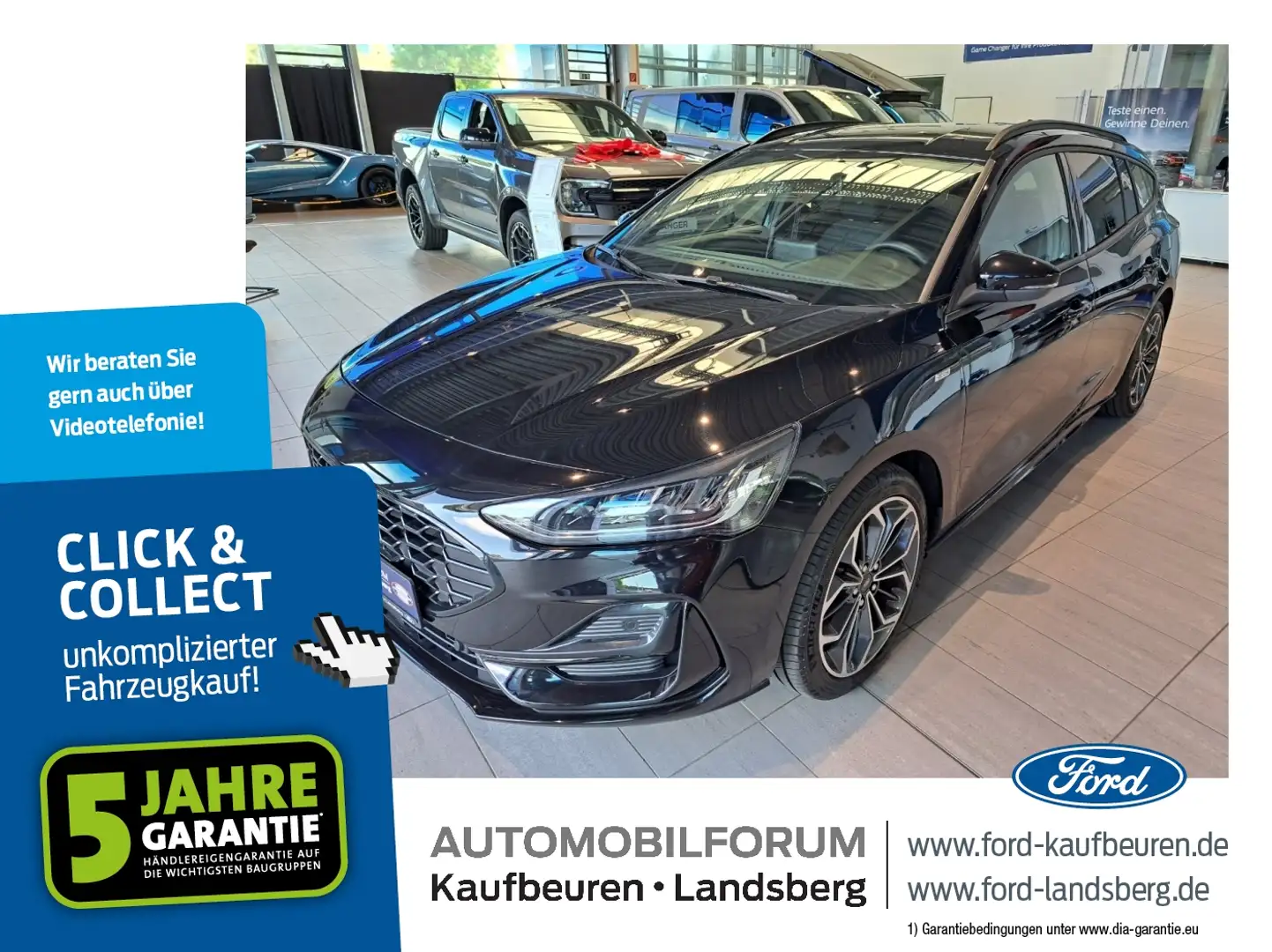 Ford Focus Turnier 1.0 EcoBoost LED KlimaA AppLink SHZ Schwarz - 1