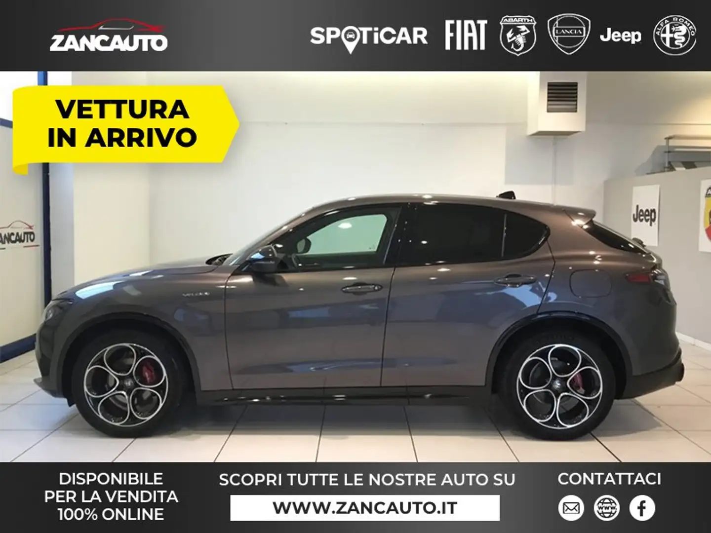 Alfa Romeo Stelvio Stelvio 2.2 Turbodiesel 210 CV AT8 Q4 Veloce MY24 Gris - 1