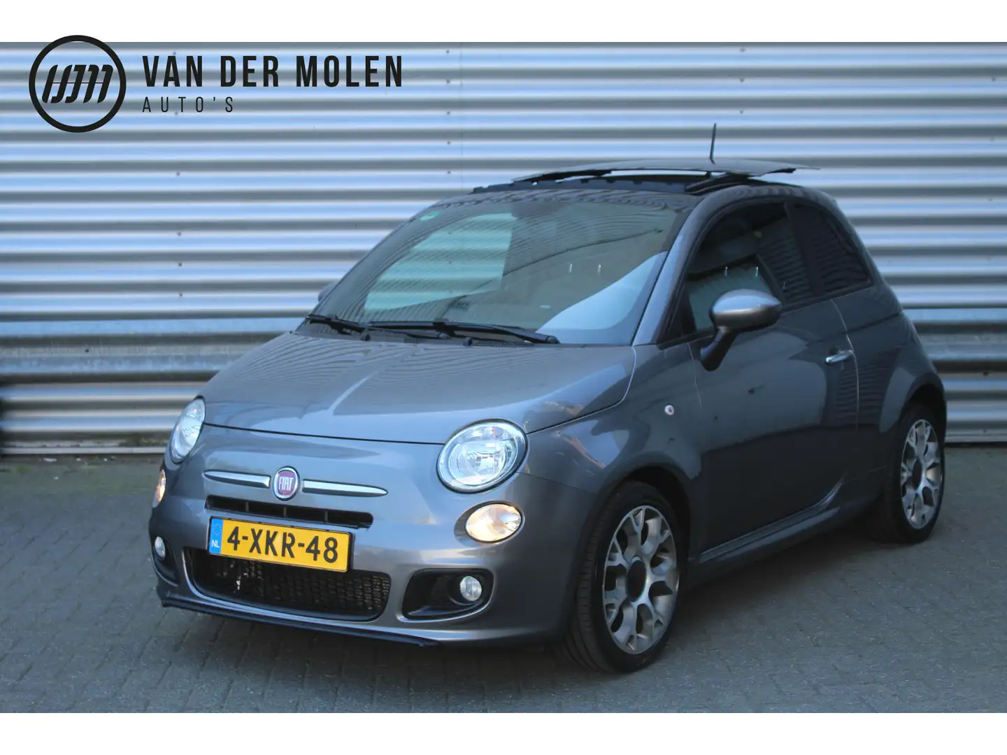 Fiat 500 0.9 TwinAir 81pk Turbo 500S Panoramadak NL-Auto NA Grijs - 1