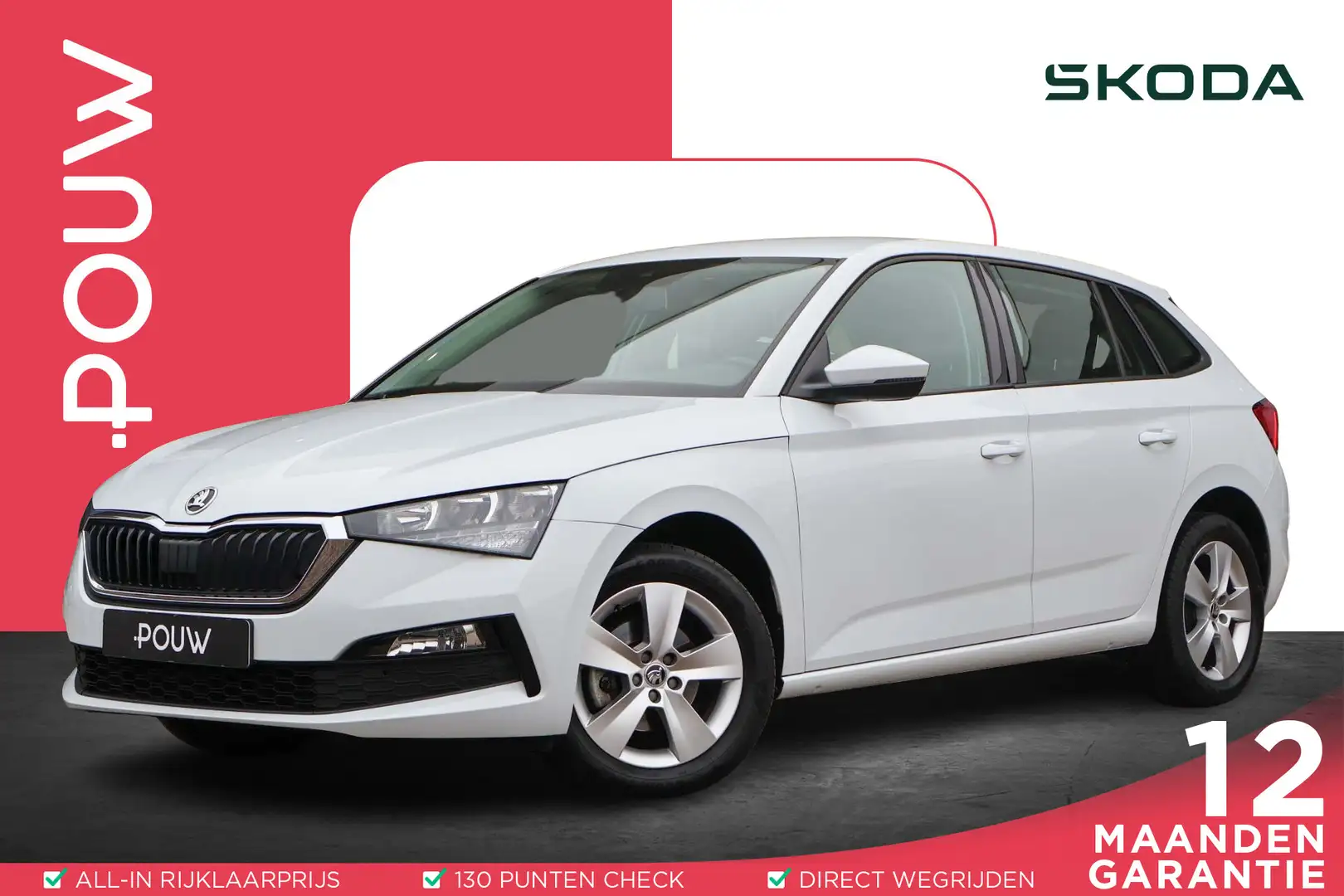 Skoda Scala 1.0 TSI 110pk Ambition | Apple Carplay/Android Aut Blanc - 1