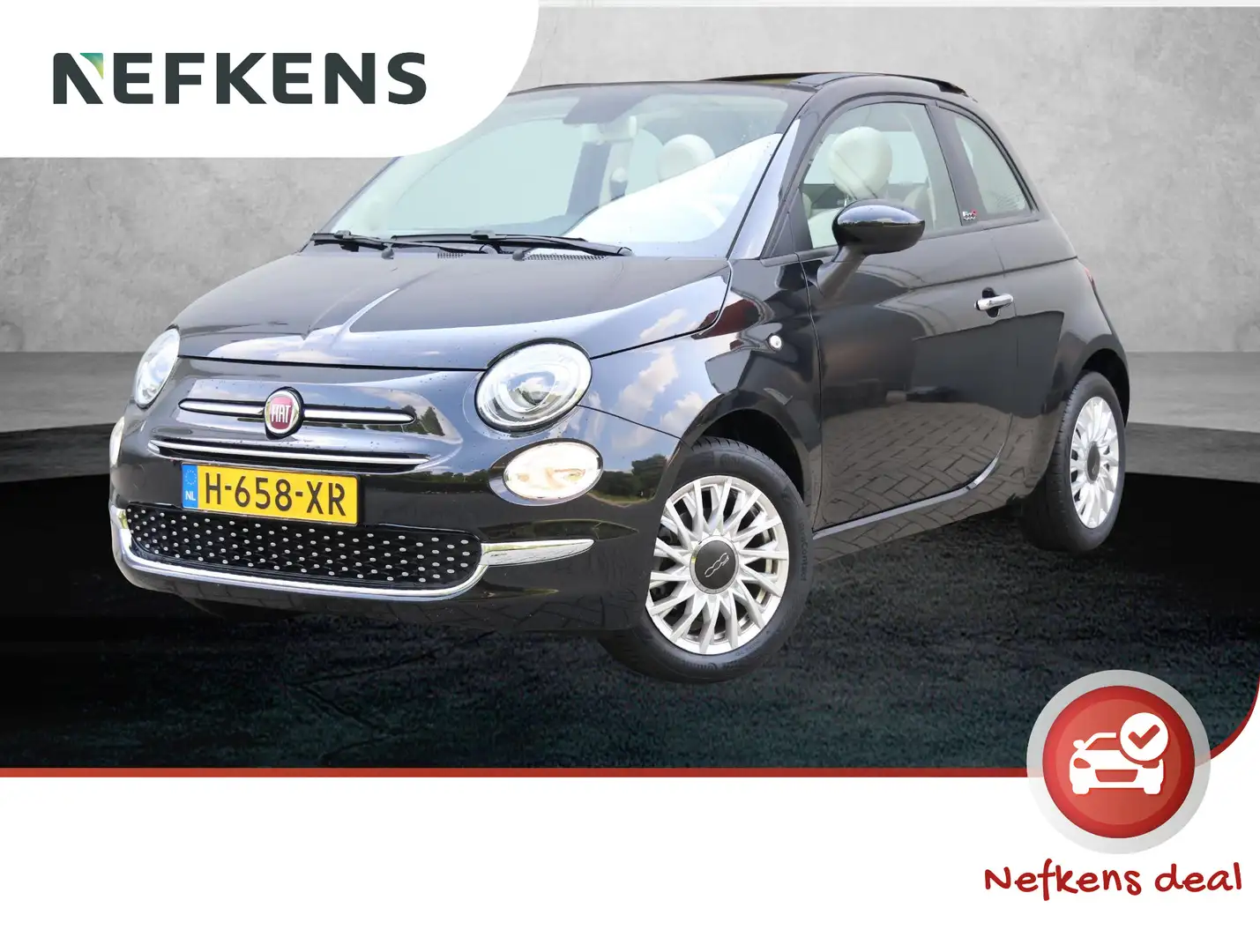 Fiat 500C 1.0 Hybrid Lounge | 1ste eigenaar | Parkeersensore Noir - 1