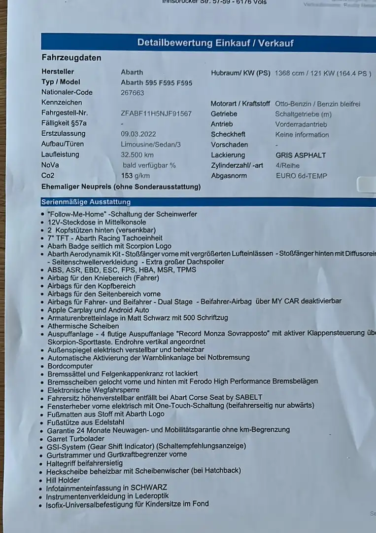 Fiat 500 Abarth Siehe Foto Grau - 2