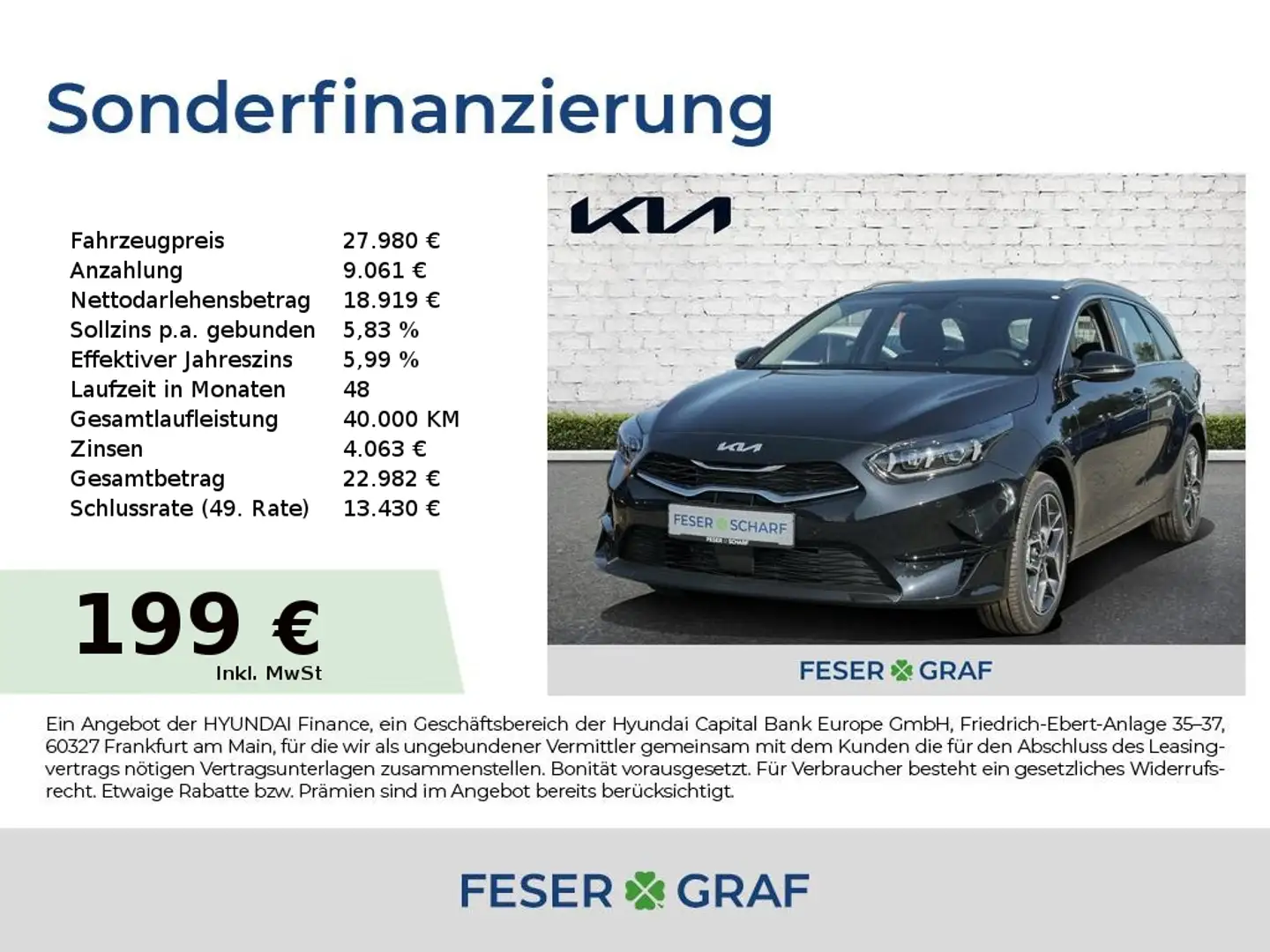 Kia Ceed SW / cee'd SW 1.5T 140 DCT7 SPIRIT TECHNIK Zwart - 1