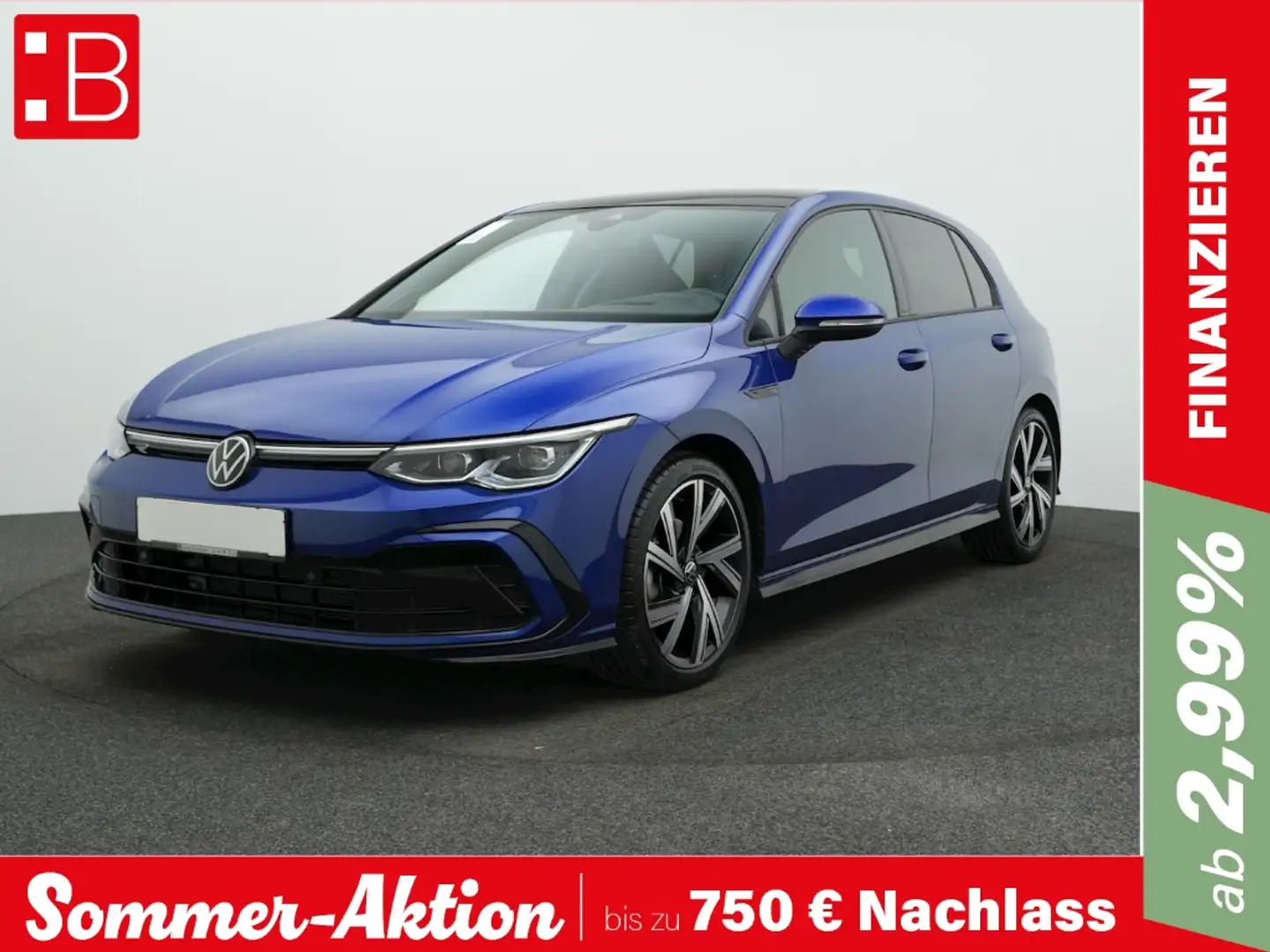 Volkswagen Golf R 8 1.5 eTSI DSG R-line PANO AHK H&K-SOUND KAMERA NA Blau - 1