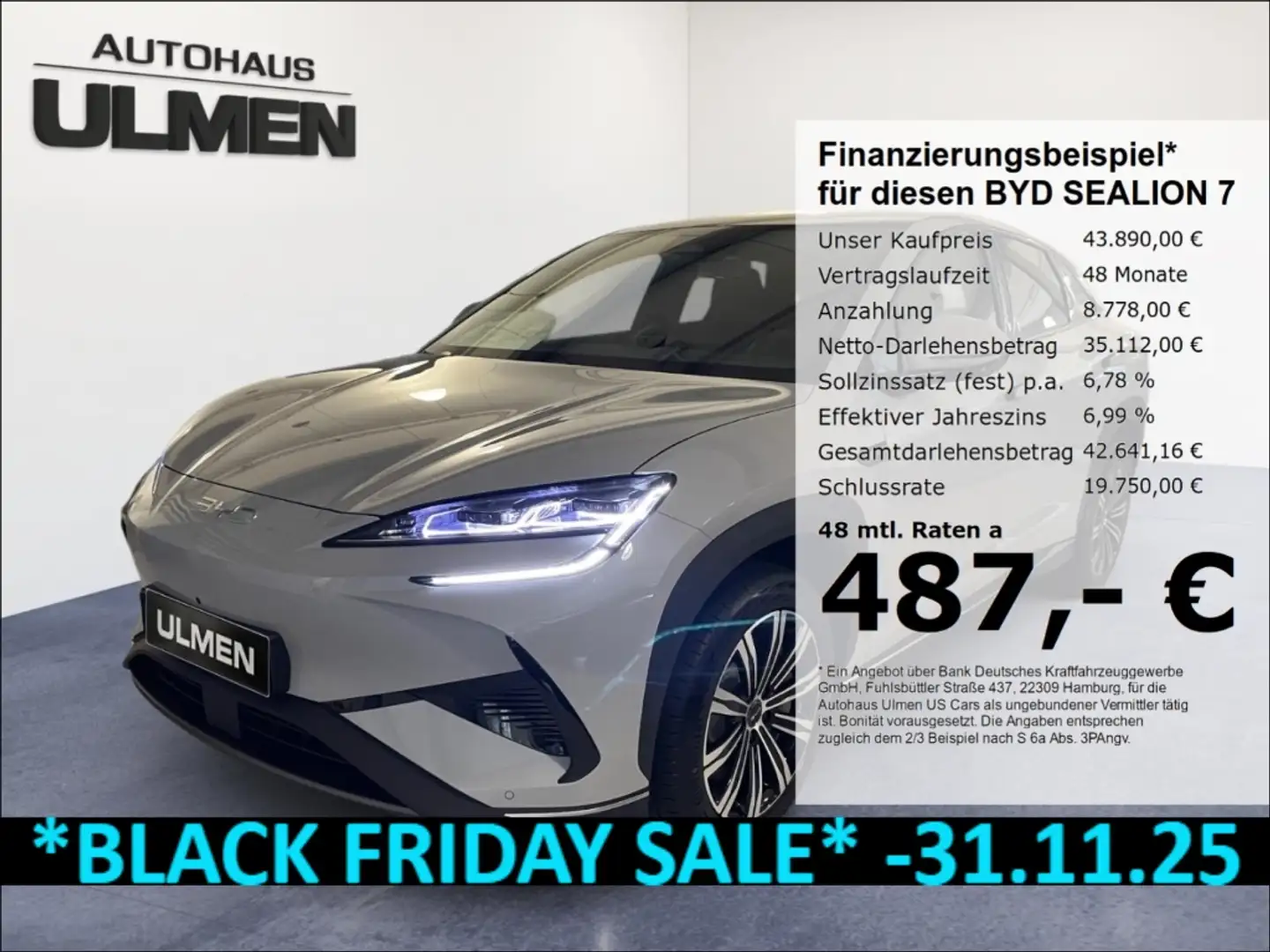 BYD Sealion 7 Comfort 230KW Pano 19-Zoll Leder Navi Grijs - 1