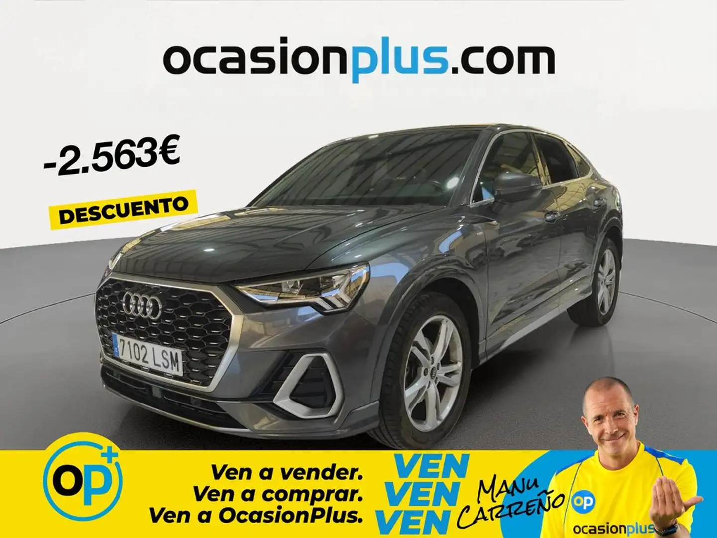Audi Q3 Sportback 35 TDI S line Gris - 1