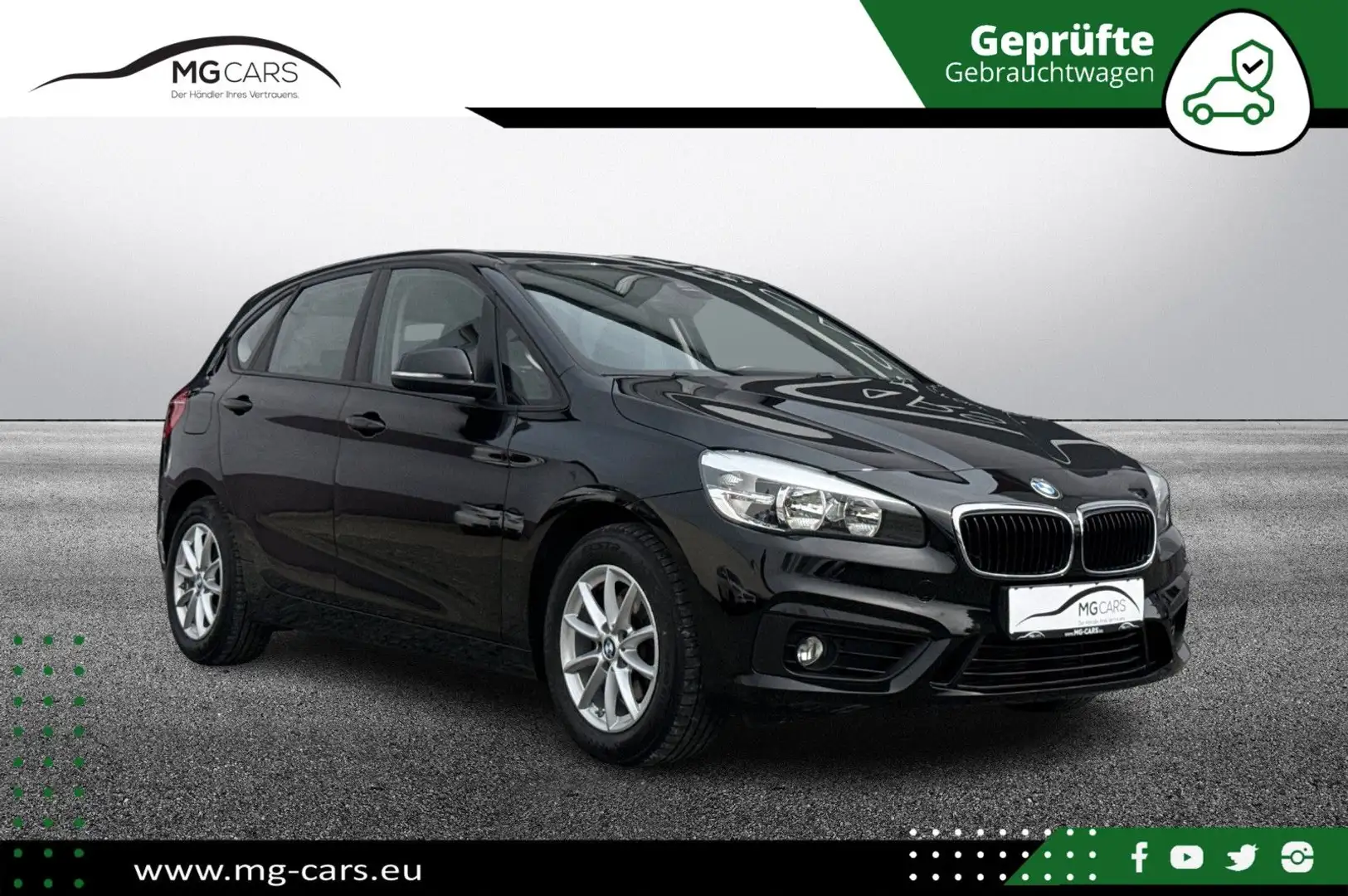 BMW 218 218d~xDrive~ActiveTourer~Navi~95TKM~SHZ~Garantie Noir - 1
