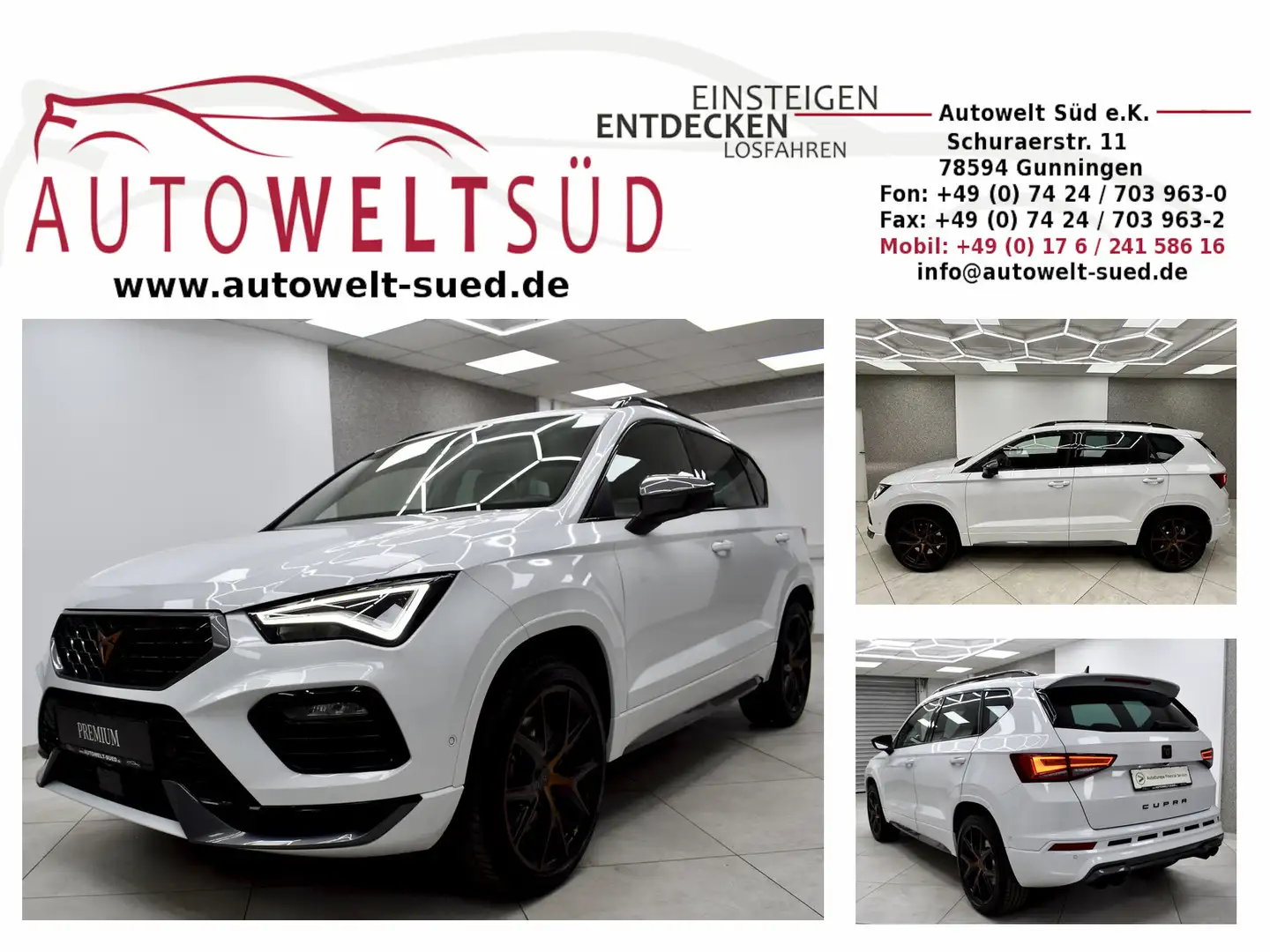CUPRA Ateca VZ 2.0 TSI 4Drive 360° AHK Pano ACC Ambiente Bianco - 1