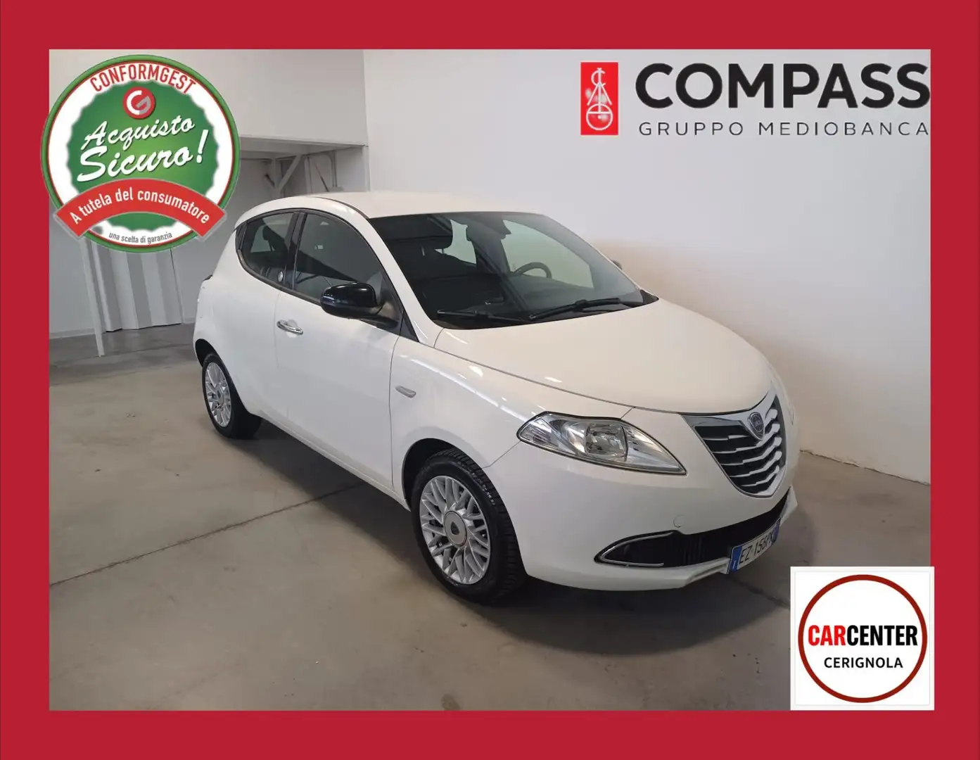 Lancia Ypsilon 1.2 69 CV 5 porte GPL Ecochic Gold Bianco - 1