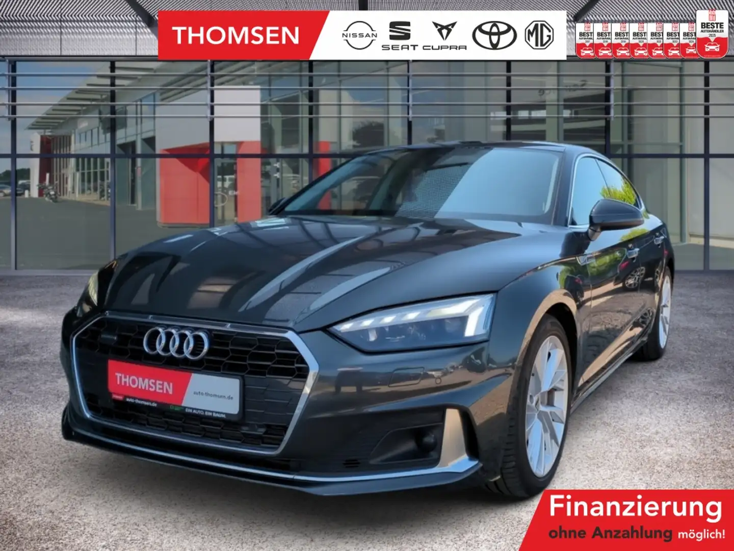 Audi A5 Sportback 45 2.0 TFSI quattro Advanced AHK Gris - 1