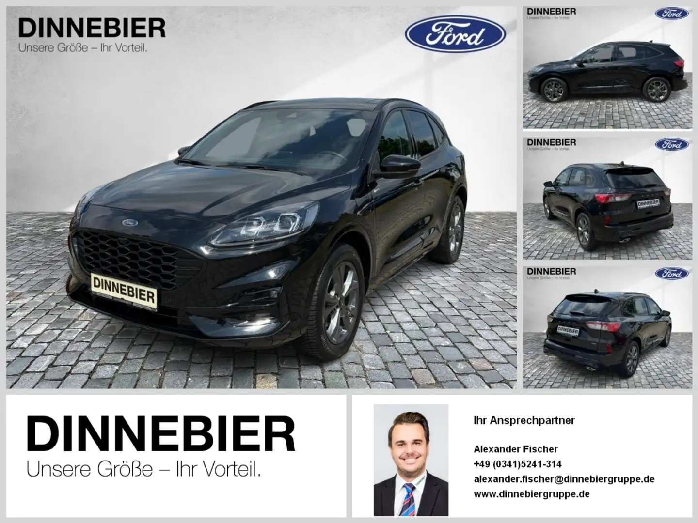Ford Kuga ST-Line LED+Glasdach+AHK+Kamera+Navi Nero - 1