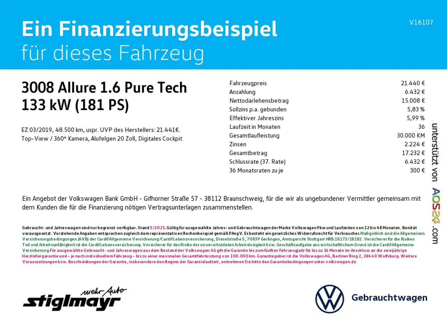 Peugeot 3008 Allure 1.6 Pure Tech LED+LEDER+NAVI+PANO Grau - 2