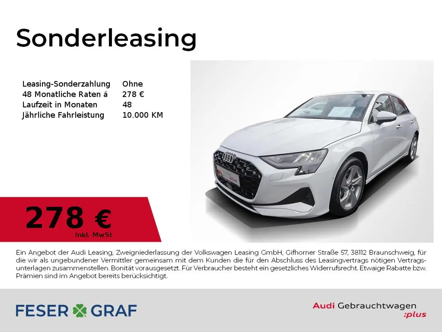 Audi A3 35 TFSI Advanced LED Navi RüKa Weiß - 1